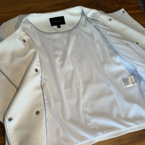 Banana Republic jacket, white, mid weight, adaptable look, sz 12, EUC, - Picture 4 of 16